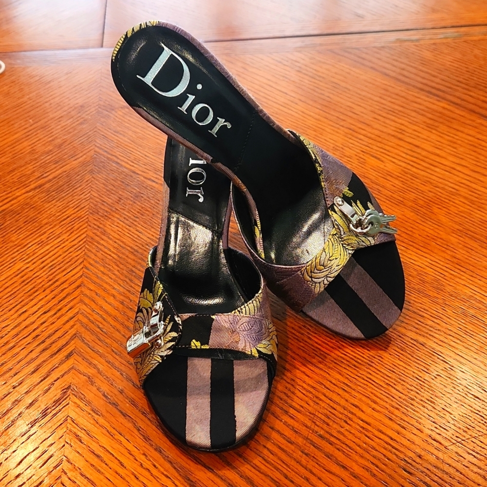RARE Vintage Dior Lock and Key Sandal